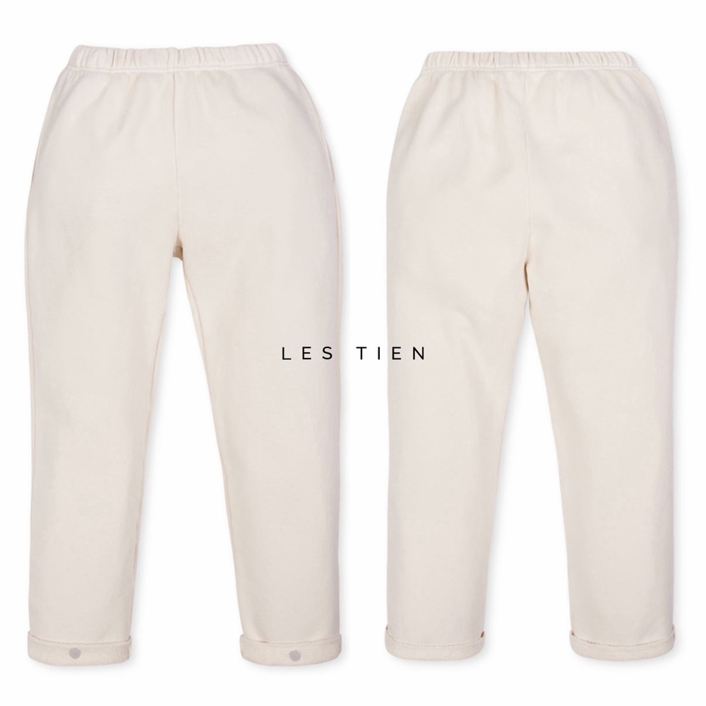 Like New - Les Tien Heavyweight Snap Front Pant in Ivory (L)